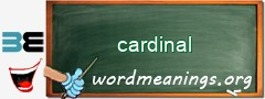 WordMeaning blackboard for cardinal